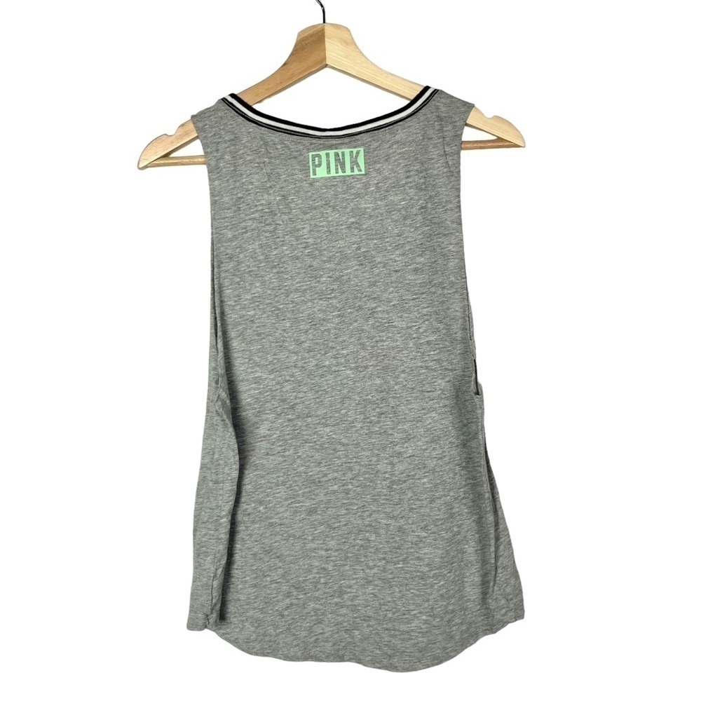 Pink by Victoria's Secret Gray 99 Problems Graphic Tank Top S - Picture 2 of 3